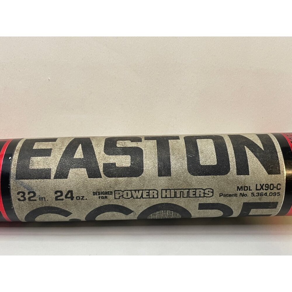 Easton Baseball Bat Lx90-C Carbon Core Power Hitter 32 Inch 24 oz red black